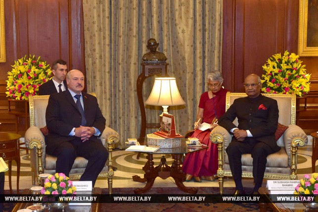 Александр Лукашенко и Президент Индии Рам Натх Ковинд